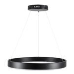 GLOBOSTAR® VENOM 61176 Μοντέρνο Κρεμαστό Φωτιστικό Οροφής LED 45W 5269lm 120° AC 220-240V IP20 Ρυθμιζόμενο Λευκό CCT με Χειριστήριο από 2700K έως 6000K Dimmable - Lumileds SMD Chip - Μαύρο Ματ - Μ60 x Π60 x Υ6.5cm - 3 Χρόνια Εγγύηση - Image 5