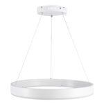 GLOBOSTAR® VENOM 61177 Μοντέρνο Κρεμαστό Φωτιστικό Οροφής LED 45W 5269lm 120° AC 220-240V IP20 Ρυθμιζόμενο Λευκό CCT με Χειριστήριο από 2700K έως 6000K Dimmable - Lumileds SMD Chip - Λευκό Ματ - Μ60 x Π60 x Υ6.5cm - 3 Χρόνια Εγγύηση - Image 5