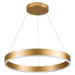 GLOBOSTAR® VENOM 61178 Μοντέρνο Κρεμαστό Φωτιστικό Οροφής LED 45W 5269lm 120° AC 220-240V IP20 Ρυθμιζόμενο Λευκό CCT με Χειριστήριο από 2700K έως 6000K Dimmable - Lumileds SMD Chip - Χρυσό Βούρτσας - Μ60 x Π60 x Υ6.5cm - 3 Χρόνια Εγγύηση - Image 3