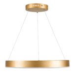 GLOBOSTAR® VENOM 61178 Μοντέρνο Κρεμαστό Φωτιστικό Οροφής LED 45W 5269lm 120° AC 220-240V IP20 Ρυθμιζόμενο Λευκό CCT με Χειριστήριο από 2700K έως 6000K Dimmable - Lumileds SMD Chip - Χρυσό Βούρτσας - Μ60 x Π60 x Υ6.5cm - 3 Χρόνια Εγγύηση - Image 4