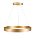 GLOBOSTAR® VENOM 61178 Μοντέρνο Κρεμαστό Φωτιστικό Οροφής LED 45W 5269lm 120° AC 220-240V IP20 Ρυθμιζόμενο Λευκό CCT με Χειριστήριο από 2700K έως 6000K Dimmable - Lumileds SMD Chip - Χρυσό Βούρτσας - Μ60 x Π60 x Υ6.5cm - 3 Χρόνια Εγγύηση - Image 5