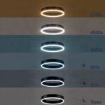 GLOBOSTAR® VENOM 61179 Μοντέρνο Κρεμαστό Φωτιστικό Οροφής LED 67W 7863lm 120° AC 220-240V IP20 Ρυθμιζόμενο Λευκό CCT με Χειριστήριο από 2700K έως 6000K Dimmable - Lumileds SMD Chip - Μαύρο Ματ - Μ80 x Π80 x Υ6.5cm - 3 Χρόνια Εγγύηση - Image 11