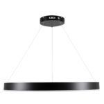 GLOBOSTAR® VENOM 61179 Μοντέρνο Κρεμαστό Φωτιστικό Οροφής LED 67W 7863lm 120° AC 220-240V IP20 Ρυθμιζόμενο Λευκό CCT με Χειριστήριο από 2700K έως 6000K Dimmable - Lumileds SMD Chip - Μαύρο Ματ - Μ80 x Π80 x Υ6.5cm - 3 Χρόνια Εγγύηση - Image 4