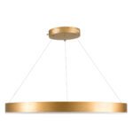 GLOBOSTAR® VENOM 61181 Μοντέρνο Κρεμαστό Φωτιστικό Οροφής LED 67W 7863lm 120° AC 220-240V IP20 Ρυθμιζόμενο Λευκό CCT με Χειριστήριο από 2700K έως 6000K Dimmable - Lumileds SMD Chip - Χρυσό Βούρτσας - Μ80 x Π80 x Υ6.5cm - 3 Χρόνια Εγγύηση - Image 4