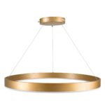 GLOBOSTAR® VENOM 61181 Μοντέρνο Κρεμαστό Φωτιστικό Οροφής LED 67W 7863lm 120° AC 220-240V IP20 Ρυθμιζόμενο Λευκό CCT με Χειριστήριο από 2700K έως 6000K Dimmable - Lumileds SMD Chip - Χρυσό Βούρτσας - Μ80 x Π80 x Υ6.5cm - 3 Χρόνια Εγγύηση - Image 5