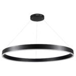 GLOBOSTAR® VENOM 61182 Μοντέρνο Κρεμαστό Φωτιστικό Οροφής LED 75W 8818lm 120° AC 220-240V IP20 Ρυθμιζόμενο Λευκό CCT με Χειριστήριο από 2700K έως 6000K Dimmable - Lumileds SMD Chip - Μαύρο Ματ - Μ100 x Π100 x Υ6.5cm - 3 Χρόνια Εγγύηση - Image 3