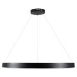 GLOBOSTAR® VENOM 61182 Μοντέρνο Κρεμαστό Φωτιστικό Οροφής LED 75W 8818lm 120° AC 220-240V IP20 Ρυθμιζόμενο Λευκό CCT με Χειριστήριο από 2700K έως 6000K Dimmable - Lumileds SMD Chip - Μαύρο Ματ - Μ100 x Π100 x Υ6.5cm - 3 Χρόνια Εγγύηση - Image 4