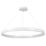 GLOBOSTAR® VENOM 61183 Μοντέρνο Κρεμαστό Φωτιστικό Οροφής LED 75W 8818lm 120° AC 220-240V IP20 Ρυθμιζόμενο Λευκό CCT με Χειριστήριο από 2700K έως 6000K Dimmable - Lumileds SMD Chip - Λευκό Ματ - Μ100 x Π100 x Υ6.5cm - 3 Χρόνια Εγγύηση - Image 3