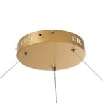 GLOBOSTAR® VENOM 61184 Μοντέρνο Κρεμαστό Φωτιστικό Οροφής LED 75W 8818lm 120° AC 220-240V IP20 Ρυθμιζόμενο Λευκό CCT με Χειριστήριο από 2700K έως 6000K Dimmable - Lumileds SMD Chip - Χρυσό Βούρτσας - Μ100 x Π100 x Υ6.5cm - 3 Χρόνια Εγγύηση - Image 7