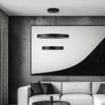 kelvo® VENOM 61185 Μοντέρνο Κρεμαστό Φωτιστικό Οροφής LED 75W 8818lm 120° AC 220-240V IP20 Ρυθμιζόμενο Λευκό CCT με Χειριστήριο από 2700K έως 6000K Dimmable - Lumileds SMD Chip - Μαύρο Ματ - Μ60 x Π60 x Υ40cm - 3 Χρόνια Εγγύηση - Image 2