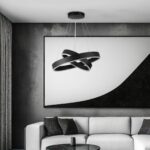 kelvo® VENOM 61185-DECO Μοντέρνο Κρεμαστό Φωτιστικό Οροφής LED 75W 8818lm 120° AC 220-240V IP20 Ρυθμιζόμενο Λευκό CCT με Χειριστήριο από 2700K έως 6000K Dimmable - Lumileds SMD Chip - Μαύρο Ματ - Μ60 x Π60 x Υ40cm - 3 Χρόνια Εγγύηση - Image 2