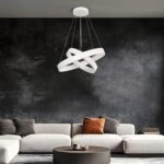 kelvo® VENOM 61186-DECO Μοντέρνο Κρεμαστό Φωτιστικό Οροφής LED 75W 8818lm 120° AC 220-240V IP20 Ρυθμιζόμενο Λευκό CCT με Χειριστήριο από 2700K έως 6000K Dimmable - Lumileds SMD Chip - Λευκό Ματ - Μ60 x Π60 x Υ40cm - 3 Χρόνια Εγγύηση - Image 2