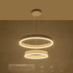 kelvo® VENOM 61186-DECO Μοντέρνο Κρεμαστό Φωτιστικό Οροφής LED 75W 8818lm 120° AC 220-240V IP20 Ρυθμιζόμενο Λευκό CCT με Χειριστήριο από 2700K έως 6000K Dimmable - Lumileds SMD Chip - Λευκό Ματ - Μ60 x Π60 x Υ40cm - 3 Χρόνια Εγγύηση - Image 14