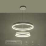 kelvo® VENOM 61186-DECO Μοντέρνο Κρεμαστό Φωτιστικό Οροφής LED 75W 8818lm 120° AC 220-240V IP20 Ρυθμιζόμενο Λευκό CCT με Χειριστήριο από 2700K έως 6000K Dimmable - Lumileds SMD Chip - Λευκό Ματ - Μ60 x Π60 x Υ40cm - 3 Χρόνια Εγγύηση - Image 15