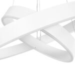 kelvo® VENOM 61186-DECO Μοντέρνο Κρεμαστό Φωτιστικό Οροφής LED 75W 8818lm 120° AC 220-240V IP20 Ρυθμιζόμενο Λευκό CCT με Χειριστήριο από 2700K έως 6000K Dimmable - Lumileds SMD Chip - Λευκό Ματ - Μ60 x Π60 x Υ40cm - 3 Χρόνια Εγγύηση - Image 4