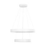 kelvo® VENOM 61186-DECO Μοντέρνο Κρεμαστό Φωτιστικό Οροφής LED 75W 8818lm 120° AC 220-240V IP20 Ρυθμιζόμενο Λευκό CCT με Χειριστήριο από 2700K έως 6000K Dimmable - Lumileds SMD Chip - Λευκό Ματ - Μ60 x Π60 x Υ40cm - 3 Χρόνια Εγγύηση - Image 7