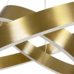 kelvo® VENOM 61187-DECO Μοντέρνο Κρεμαστό Φωτιστικό Οροφής LED 75W 8818lm 120° AC 220-240V IP20 Ρυθμιζόμενο Λευκό CCT με Χειριστήριο από 2700K έως 6000K Dimmable - Lumileds SMD Chip - Χρυσό Βούρτσας - Μ60 x Π60 x Υ40cm - 3 Χρόνια Εγγύηση - Image 4