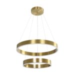 kelvo® VENOM 61187-DECO Μοντέρνο Κρεμαστό Φωτιστικό Οροφής LED 75W 8818lm 120° AC 220-240V IP20 Ρυθμιζόμενο Λευκό CCT με Χειριστήριο από 2700K έως 6000K Dimmable - Lumileds SMD Chip - Χρυσό Βούρτσας - Μ60 x Π60 x Υ40cm - 3 Χρόνια Εγγύηση - Image 5