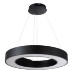 GLOBOSTAR® RA 61194 Μοντέρνο Κρεμαστό Φωτιστικό Οροφής LED 67W 7370lm 120° AC 220-240V IP20 Ρυθμιζόμενο Λευκό CCT με Χειριστήριο από 2700K έως 6000K Dimmable - Lumileds SMD Chip - Μαύρο Ματ - Μ60 x Π60 x Υ8cm - 3 Χρόνια Εγγύηση - Image 3