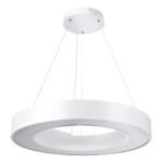 GLOBOSTAR® RA 61195 Μοντέρνο Κρεμαστό Φωτιστικό Οροφής LED 67W 7370lm 120° AC 220-240V IP20 Ρυθμιζόμενο Λευκό CCT με Χειριστήριο από 2700K έως 6000K Dimmable - Lumileds SMD Chip - Λευκό Ματ - Μ60 x Π60 x Υ8cm - 3 Χρόνια Εγγύηση - Image 3