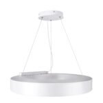 GLOBOSTAR® RA 61195 Μοντέρνο Κρεμαστό Φωτιστικό Οροφής LED 67W 7370lm 120° AC 220-240V IP20 Ρυθμιζόμενο Λευκό CCT με Χειριστήριο από 2700K έως 6000K Dimmable - Lumileds SMD Chip - Λευκό Ματ - Μ60 x Π60 x Υ8cm - 3 Χρόνια Εγγύηση - Image 5