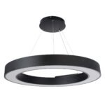 GLOBOSTAR® RA 61196 Μοντέρνο Κρεμαστό Φωτιστικό Οροφής LED 75W 8250lm 120° AC 220-240V IP20 Ρυθμιζόμενο Λευκό CCT με Χειριστήριο από 2700K έως 6000K Dimmable - Lumileds SMD Chip - Μαύρο Ματ - Μ80 x Π80 x Υ8cm - 3 Χρόνια Εγγύηση - Image 3