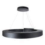 GLOBOSTAR® RA 61196 Μοντέρνο Κρεμαστό Φωτιστικό Οροφής LED 75W 8250lm 120° AC 220-240V IP20 Ρυθμιζόμενο Λευκό CCT με Χειριστήριο από 2700K έως 6000K Dimmable - Lumileds SMD Chip - Μαύρο Ματ - Μ80 x Π80 x Υ8cm - 3 Χρόνια Εγγύηση - Image 5