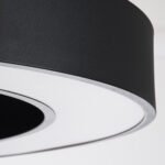 GLOBOSTAR® RA 61196 Μοντέρνο Κρεμαστό Φωτιστικό Οροφής LED 75W 8250lm 120° AC 220-240V IP20 Ρυθμιζόμενο Λευκό CCT με Χειριστήριο από 2700K έως 6000K Dimmable - Lumileds SMD Chip - Μαύρο Ματ - Μ80 x Π80 x Υ8cm - 3 Χρόνια Εγγύηση - Image 6