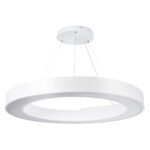 GLOBOSTAR® RA 61197 Μοντέρνο Κρεμαστό Φωτιστικό Οροφής LED 75W 8250lm 120° AC 220-240V IP20 Ρυθμιζόμενο Λευκό CCT με Χειριστήριο από 2700K έως 6000K Dimmable - Lumileds SMD Chip - Λευκό Ματ - Μ80 x Π80 x Υ8cm - 3 Χρόνια Εγγύηση - Image 3