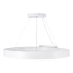 GLOBOSTAR® RA 61197 Μοντέρνο Κρεμαστό Φωτιστικό Οροφής LED 75W 8250lm 120° AC 220-240V IP20 Ρυθμιζόμενο Λευκό CCT με Χειριστήριο από 2700K έως 6000K Dimmable - Lumileds SMD Chip - Λευκό Ματ - Μ80 x Π80 x Υ8cm - 3 Χρόνια Εγγύηση - Image 5