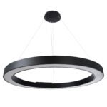 GLOBOSTAR® RA 61198 Μοντέρνο Κρεμαστό Φωτιστικό Οροφής LED 100W 11020lm 120° AC 220-240V IP20 Ρυθμιζόμενο Λευκό CCT με Χειριστήριο από 2700K έως 6000K Dimmable - Lumileds SMD Chip - Μαύρο Ματ - Μ120 x Π120 x Υ8cm - 3 Χρόνια Εγγύηση - Image 3