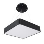 GLOBOSTAR® KAMALA 61206-S Μοντέρνο Φωτιστικό Οροφής LED 67W 7370lm 120° AC 220-240V IP20 Ρυθμιζόμενο Λευκό CCT με Χειριστήριο από 2700K έως 6000K Dimmable - Lumileds SMD Chip - Μαύρο Ματ - Μ40 x Π40 x Υ8cm - 3 Χρόνια Εγγύηση - Image 8