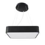 GLOBOSTAR® KAMALA 61206-P Μοντέρνο Κρεμαστό Φωτιστικό Οροφής LED 67W 7370lm 120° AC 220-240V IP20 Ρυθμιζόμενο Λευκό CCT με Χειριστήριο από 2700K έως 6000K Dimmable - Lumileds SMD Chip - Μαύρο Ματ - Μ40 x Π40 x Υ8cm - 3 Χρόνια Εγγύηση - Image 5