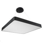 GLOBOSTAR® KAMALA 61210-S Μοντέρνο Φωτιστικό Οροφής LED 100W 11020lm 120° AC 220-240V IP20 Ρυθμιζόμενο Λευκό CCT με Χειριστήριο από 2700K έως 6000K Dimmable - Lumileds SMD Chip - Μαύρο Ματ - Μ80 x Π80 x Υ8cm - 3 Χρόνια Εγγύηση - Image 8