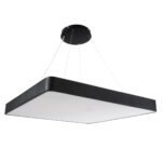 GLOBOSTAR® KAMALA 61210-P Μοντέρνο Κρεμαστό Φωτιστικό Οροφής LED 100W 11020lm 120° AC 220-240V IP20 Ρυθμιζόμενο Λευκό CCT με Χειριστήριο από 2700K έως 6000K Dimmable - Lumileds SMD Chip - Μαύρο Ματ - Μ80 x Π80 x Υ8cm - 3 Χρόνια Εγγύηση - Image 4