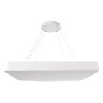 GLOBOSTAR® KAMALA 61211-S Μοντέρνο Φωτιστικό Οροφής LED 100W 11020lm 120° AC 220-240V IP20 Ρυθμιζόμενο Λευκό CCT με Χειριστήριο από 2700K έως 6000K Dimmable - Lumileds SMD Chip - Λευκό Ματ - Μ80 x Π80 x Υ8cm - 3 Χρόνια Εγγύηση - Image 10