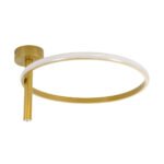 GLOBOSTAR® VERONA 61222 Μοντέρνο Φωτιστικό Οροφής LED 24W 2688lm 360° AC 220-240V IP20 Ρυθμιζόμενο Λευκό CCT με On/Off 2700K/4500K/6000K - Lumileds SMD Chip - Χρυσό - Μ40 x Π40 x Υ23cm - 3 Χρόνια Εγγύηση - Image 5