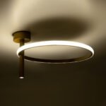 GLOBOSTAR® VERONA 61222 Μοντέρνο Φωτιστικό Οροφής LED 24W 2688lm 360° AC 220-240V IP20 Ρυθμιζόμενο Λευκό CCT με On/Off 2700K/4500K/6000K - Lumileds SMD Chip - Χρυσό - Μ40 x Π40 x Υ23cm - 3 Χρόνια Εγγύηση - Image 8