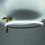 GLOBOSTAR® VERONA 61225 Μοντέρνο Φωτιστικό Οροφής LED 36W 4032lm 360° AC 220-240V IP20 Ρυθμιζόμενο Λευκό CCT με On/Off 2700K/4500K/6000K - Lumileds SMD Chip - Χρυσό Βούρτσας - Μ60 x Π60 x Υ23cm - 3 Χρόνια Εγγύηση - Image 11