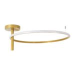 GLOBOSTAR® VERONA 61225 Μοντέρνο Φωτιστικό Οροφής LED 36W 4032lm 360° AC 220-240V IP20 Ρυθμιζόμενο Λευκό CCT με On/Off 2700K/4500K/6000K - Lumileds SMD Chip - Χρυσό Βούρτσας - Μ60 x Π60 x Υ23cm - 3 Χρόνια Εγγύηση - Image 3