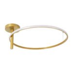 GLOBOSTAR® VERONA 61225 Μοντέρνο Φωτιστικό Οροφής LED 36W 4032lm 360° AC 220-240V IP20 Ρυθμιζόμενο Λευκό CCT με On/Off 2700K/4500K/6000K - Lumileds SMD Chip - Χρυσό Βούρτσας - Μ60 x Π60 x Υ23cm - 3 Χρόνια Εγγύηση - Image 5