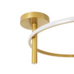 GLOBOSTAR® VERONA 61225 Μοντέρνο Φωτιστικό Οροφής LED 36W 4032lm 360° AC 220-240V IP20 Ρυθμιζόμενο Λευκό CCT με On/Off 2700K/4500K/6000K - Lumileds SMD Chip - Χρυσό Βούρτσας - Μ60 x Π60 x Υ23cm - 3 Χρόνια Εγγύηση - Image 6