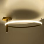 GLOBOSTAR® VERONA 61225 Μοντέρνο Φωτιστικό Οροφής LED 36W 4032lm 360° AC 220-240V IP20 Ρυθμιζόμενο Λευκό CCT με On/Off 2700K/4500K/6000K - Lumileds SMD Chip - Χρυσό Βούρτσας - Μ60 x Π60 x Υ23cm - 3 Χρόνια Εγγύηση - Image 10