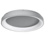 GLOBOSTAR® SALEM 61238 Μοντέρνο Φωτιστικό Οροφής LED 105W 12075lm 120° AC 220-240V IP20 Ρυθμιζόμενο Λευκό CCT με Χειριστήριο από 2700K έως 6000K Dimmable - Lumileds SMD Chip - Γκρι - Μ60 x Π60 x Υ9.5cm - 3 Χρόνια Εγγύηση