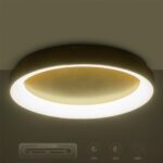 GLOBOSTAR® SALEM 61239 Μοντέρνο Φωτιστικό Οροφής LED 105W 12075lm 120° AC 220-240V IP20 Ρυθμιζόμενο Λευκό CCT με Χειριστήριο από 2700K έως 6000K Dimmable - Lumileds SMD Chip - Χρυσό - Μ60 x Π60 x Υ9.5cm - 3 Χρόνια Εγγύηση - Image 13