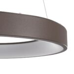 GLOBOSTAR® SALEM 61244 Μοντέρνο Κρεμαστό Φωτιστικό Οροφής LED 75W 8625lm 120° AC 220-240V IP20 Ρυθμιζόμενο Λευκό CCT με Χειριστήριο από 2700K έως 6000K Dimmable - Lumileds SMD Chip - Καφέ Ματ - Μ45 x Π45 x Υ7cm - 3 Χρόνια Εγγύηση - Image 5