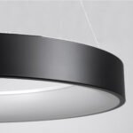 GLOBOSTAR® SALEM 61245 Μοντέρνο Κρεμαστό Φωτιστικό Οροφής LED 105W 12075lm 120° AC 220-240V IP20 Ρυθμιζόμενο Λευκό CCT με Χειριστήριο από 2700K έως 6000K Dimmable - Lumileds SMD Chip - Μαύρο Ματ - Μ60 x Π60 x Υ7cm - 3 Χρόνια Εγγύηση - Image 6