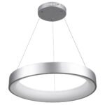 GLOBOSTAR® SALEM 61246 Μοντέρνο Κρεμαστό Φωτιστικό Οροφής LED 105W 12075lm 120° AC 220-240V IP20 Ρυθμιζόμενο Λευκό CCT με Χειριστήριο από 2700K έως 6000K Dimmable - Lumileds SMD Chip - Γκρι - Μ60 x Π60 x Υ7cm - 3 Χρόνια Εγγύηση - Image 3