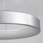 GLOBOSTAR® SALEM 61246 Μοντέρνο Κρεμαστό Φωτιστικό Οροφής LED 105W 12075lm 120° AC 220-240V IP20 Ρυθμιζόμενο Λευκό CCT με Χειριστήριο από 2700K έως 6000K Dimmable - Lumileds SMD Chip - Γκρι - Μ60 x Π60 x Υ7cm - 3 Χρόνια Εγγύηση - Image 6