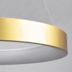 GLOBOSTAR® SALEM 61247 Μοντέρνο Κρεμαστό Φωτιστικό Οροφής LED 105W 12075lm 120° AC 220-240V IP20 Ρυθμιζόμενο Λευκό CCT με Χειριστήριο από 2700K έως 6000K Dimmable - Lumileds SMD Chip - Χρυσό - Μ60 x Π60 x Υ7cm - 3 Χρόνια Εγγύηση - Image 6